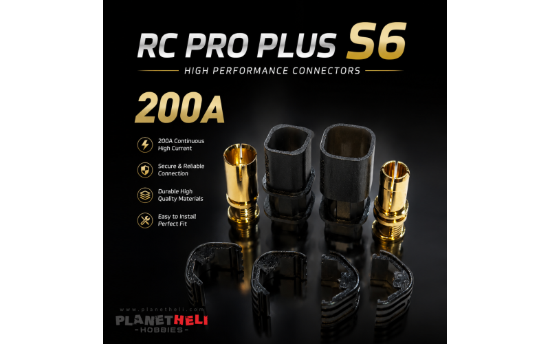 RCPROPLUS Pro-S6 Supra X Battery Connector  Black Pair